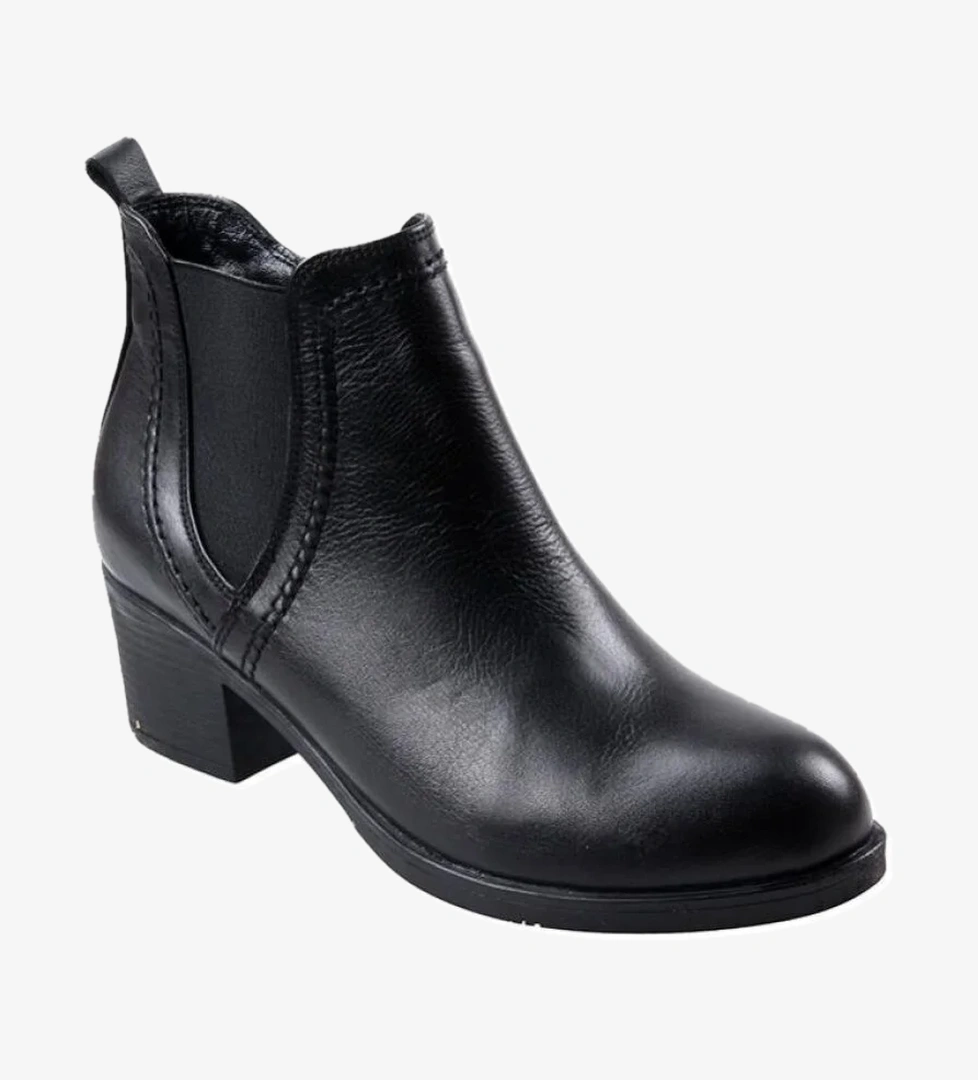 Scavia Orto pedik Comfort Hakiki Deri 5 Cm Topuklu Bayan Bot - Görsel 1