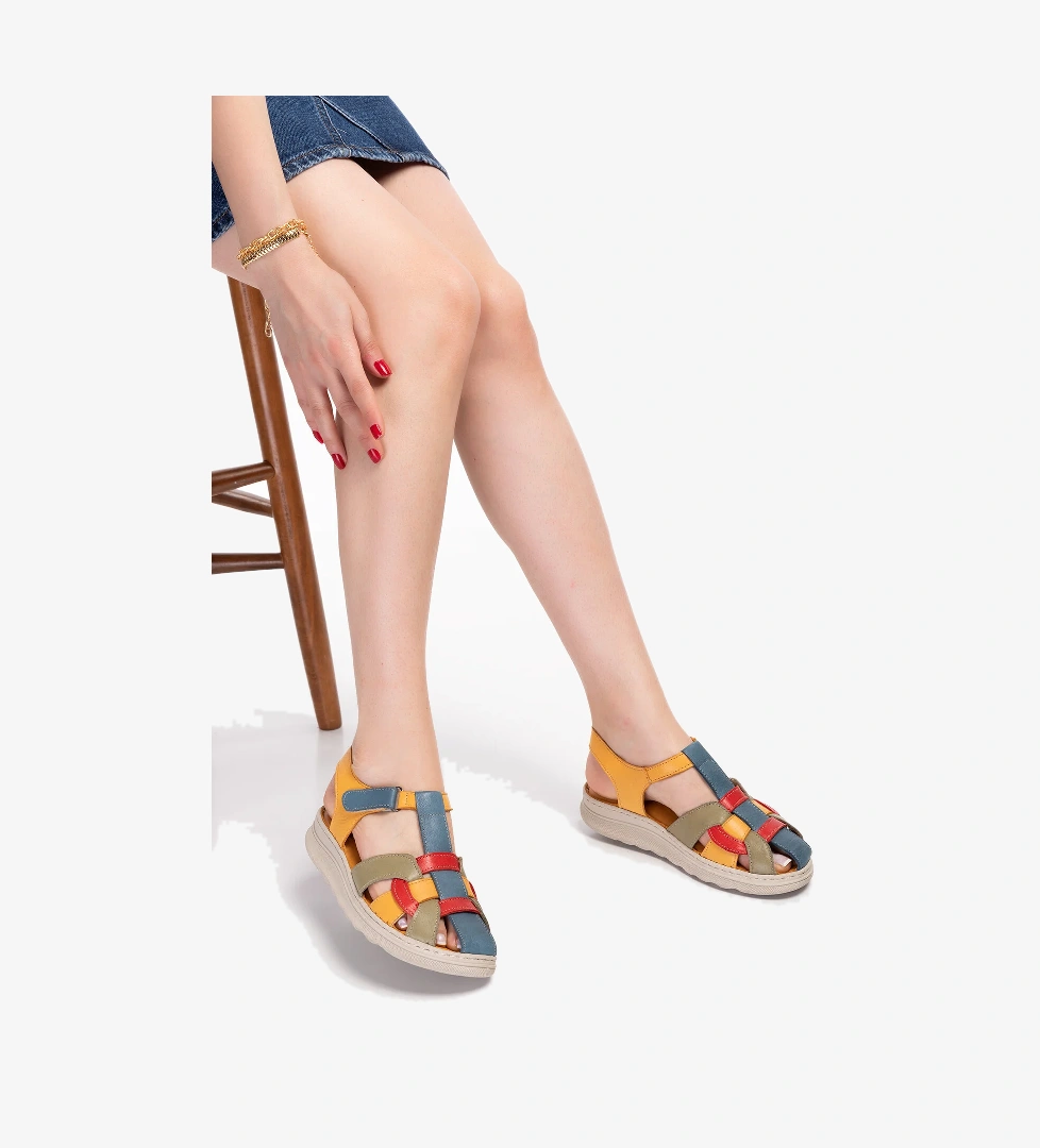 Gondol Hakiki Deri Anatomik Yumuşak Taban Rahat Sandalet irm.111