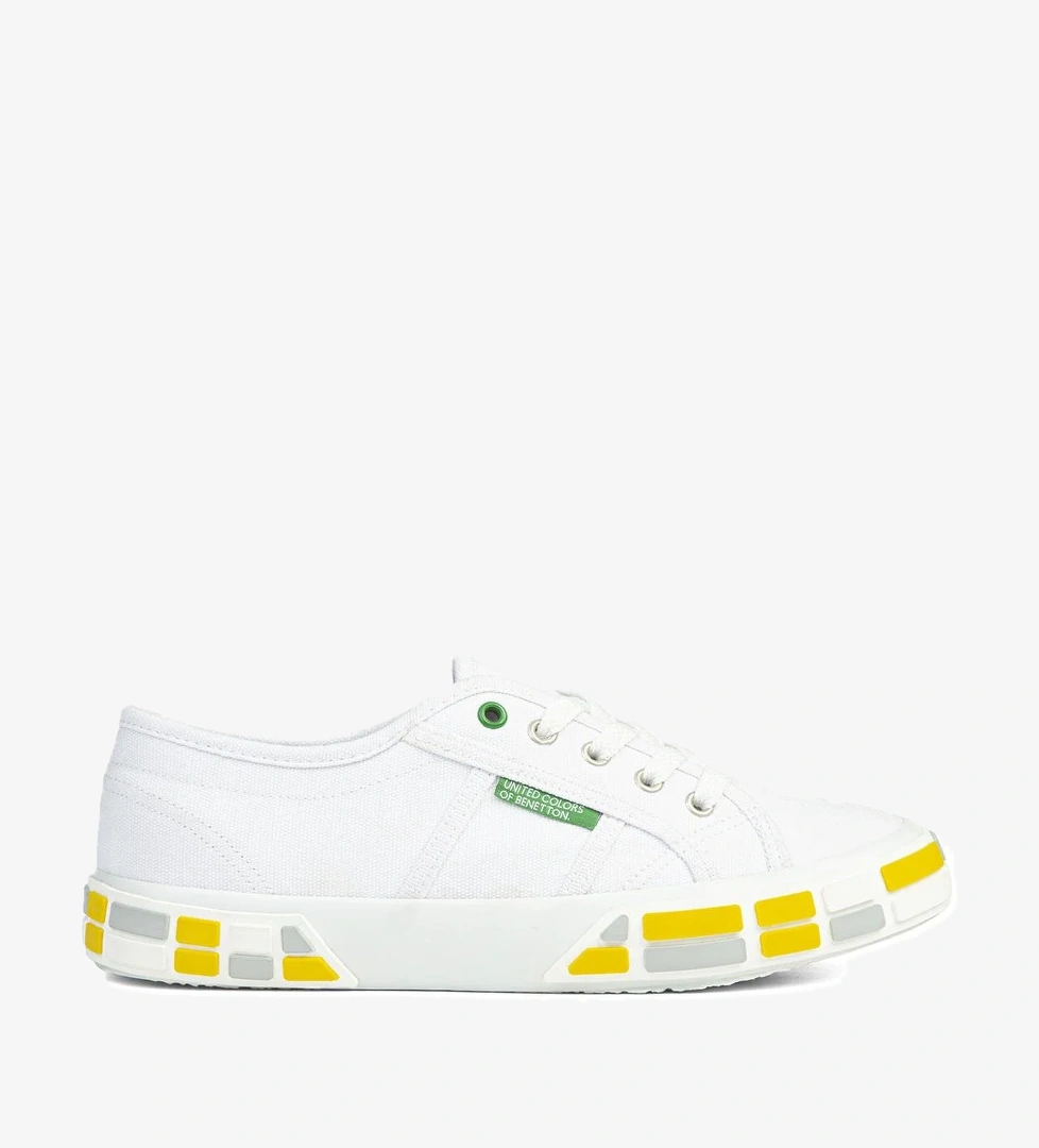 ® | BN-30691-3114 Beyaz Sarı - Kadın Spor Ayakkabı