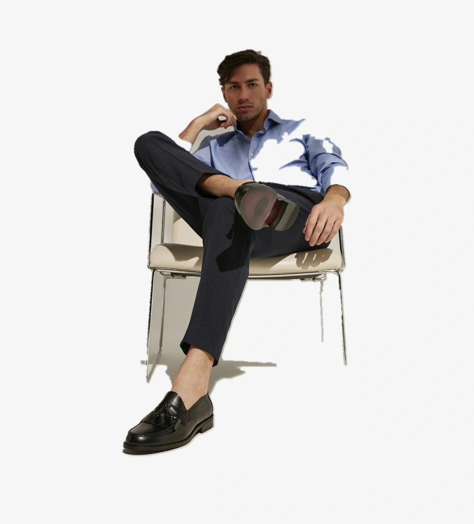 , Erkek Hakiki Deri Ayakkabı 12150 0137 Siyah