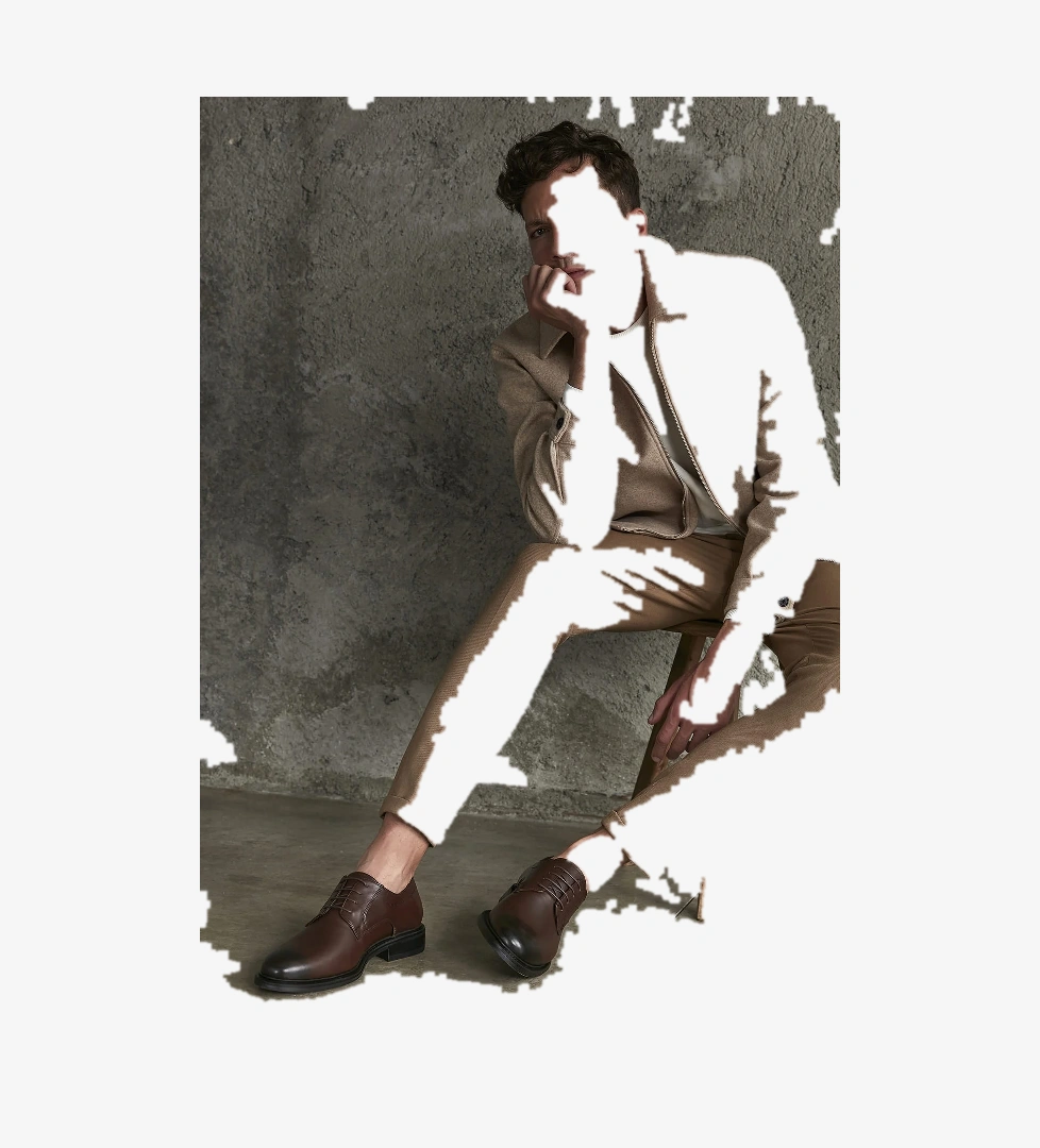 Hakiki Deri Erkek Ayakkabı 141744Z2380 Kahve - Görsel 1