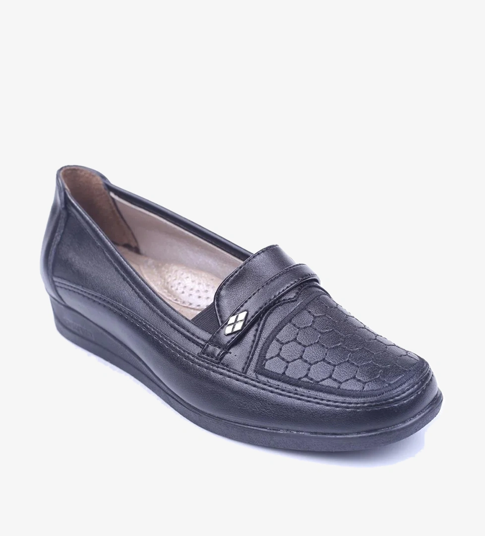 Norfix 336 Büyük Numara Kadın Ortopedik Siyah Anne Ayakkabısı model görseli