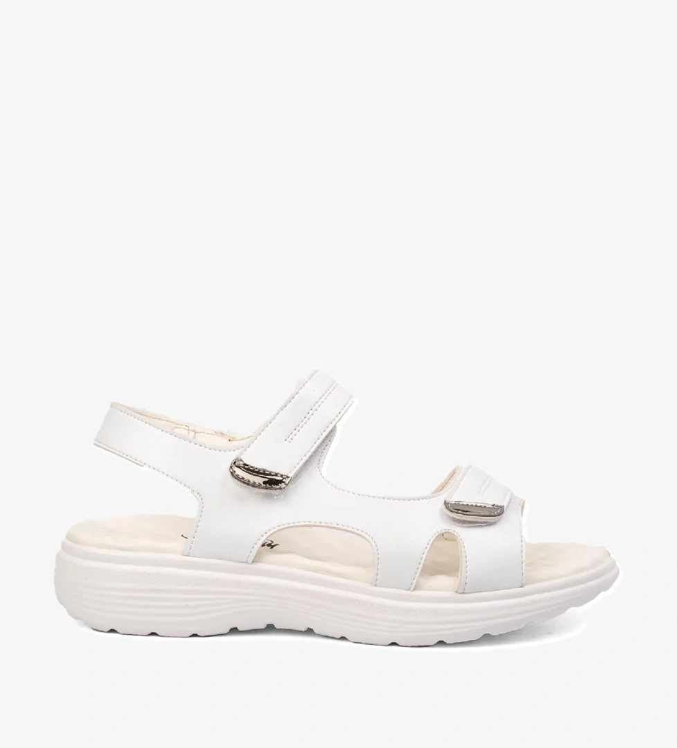 336 Beyaz Kadın Sandalet - Görsel 1