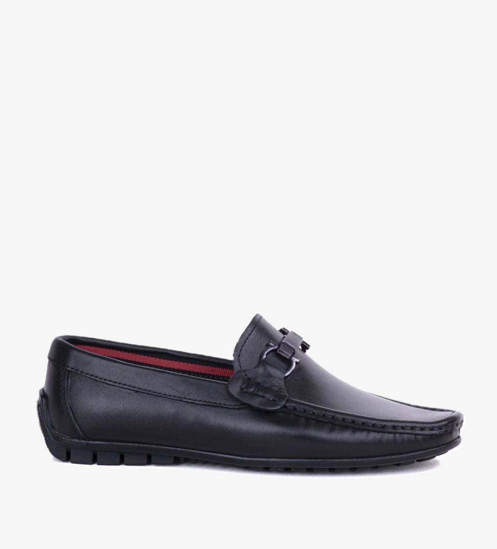 Ghattix Loafer Erkek Babet Hakiki Deri Ayakkabı -4630 4639-siyah model görseli