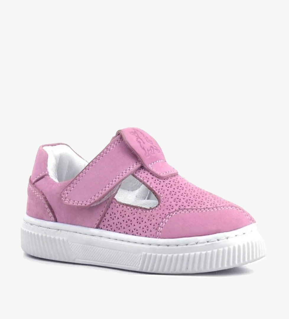 Rakerplus Bheem Hakiki Deri Pembe Cırtlı Bebek Sneaker Sandalet model görseli