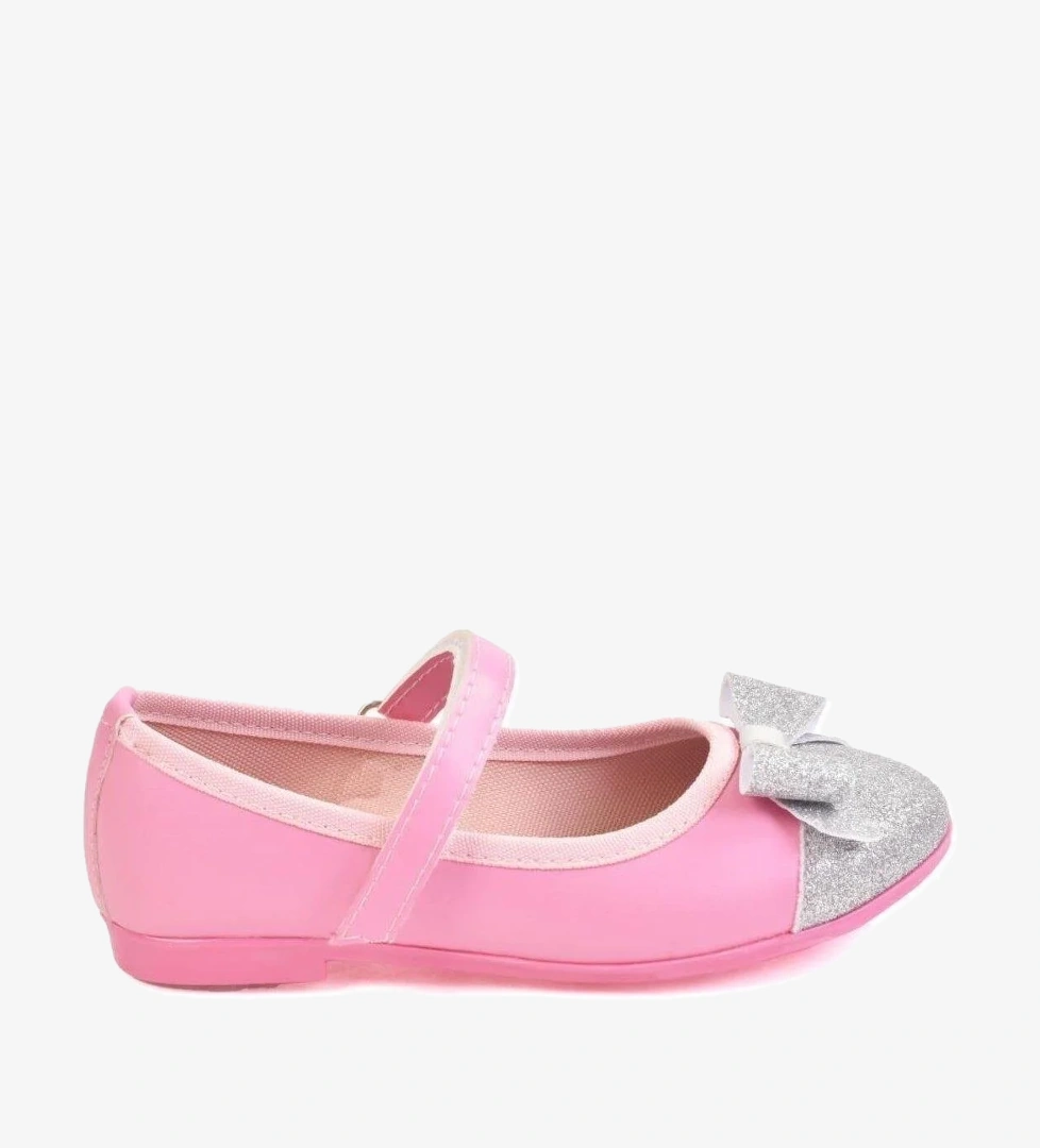 Odesa Ayakkabı Modaonn Kız Çocuk Pembe Simli Prensesler Babet Ayakkabı model görseli