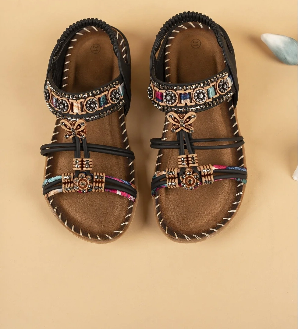 Cindy Anatomik Fashion Taşlı Çocuk Sandalet