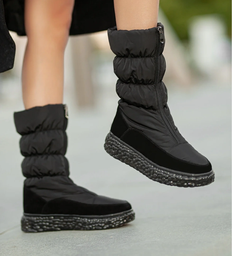 Carola Su Geçirmez Kaymaz Taban Fermuarlı Fashion Kadın Spor Çizme