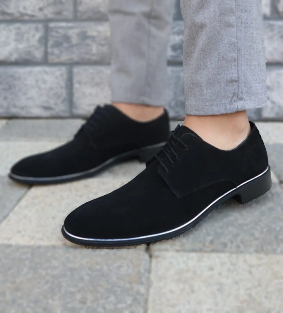 Tomiross Tomms Erkek Siyah Süet Damatlık Klasik Ayakkabı 570-SSÜET model görseli