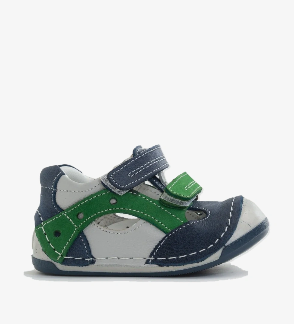 Erkek Çocuk Kot Deri Ortopedik Destekli İlk Adım Ayakkabı