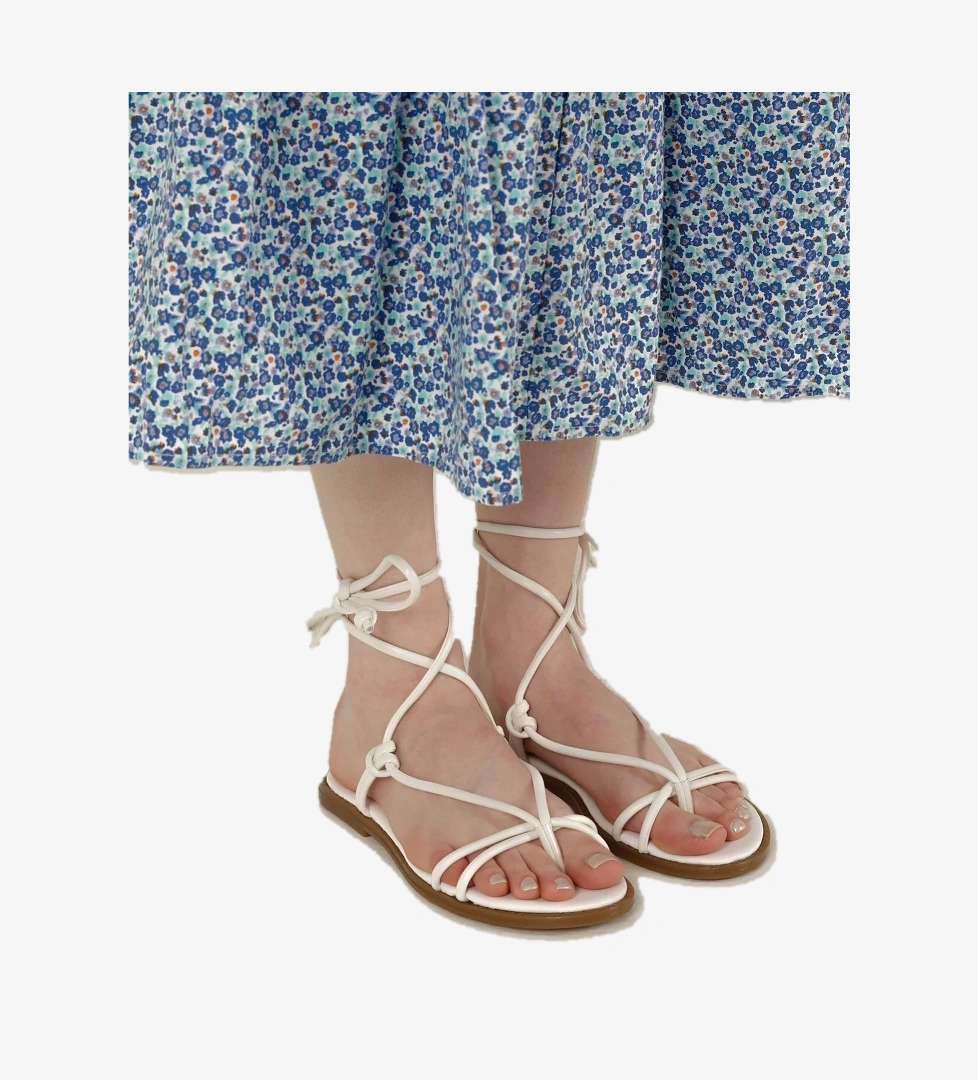 Kadın İpli Parmak Arası Sandalet BEYAZ CİLT