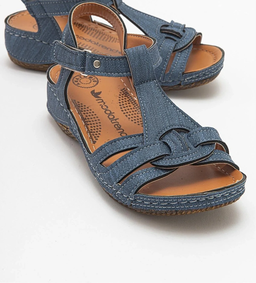 Ccway Kadın Cırtlı Sandalet Kot model görseli