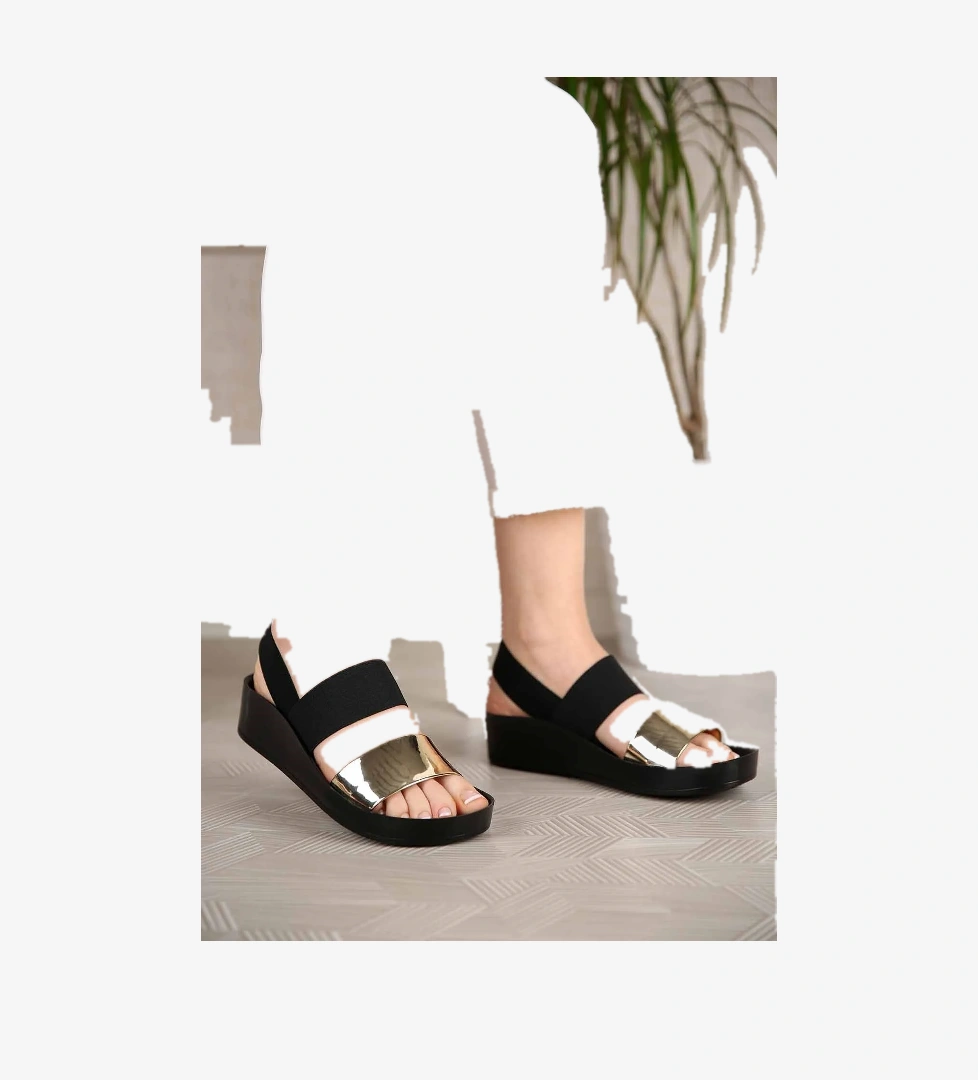 Kadın Lastikli Sandalet ALTIN AYNA