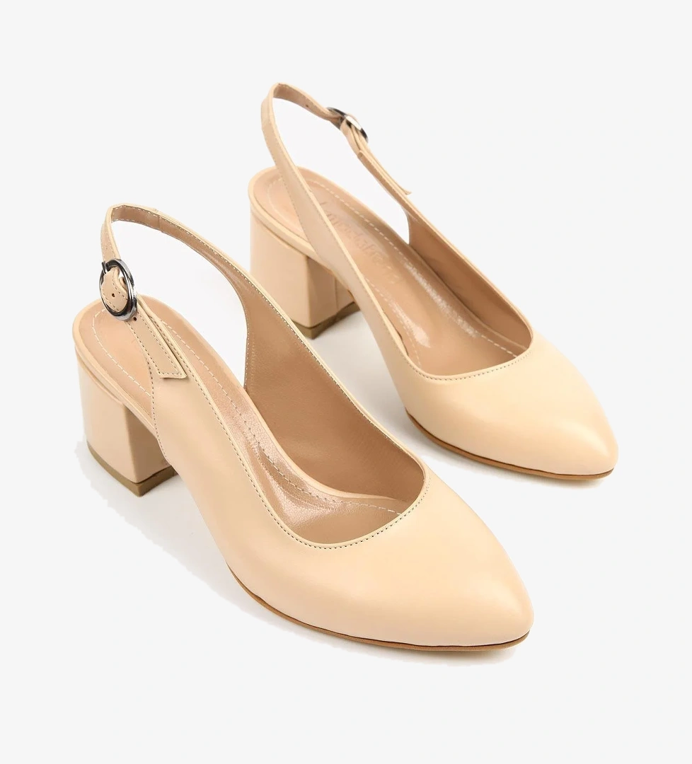 Kadın Günlük Topuklu Ayakkabı TEN CİLT - Görsel 1