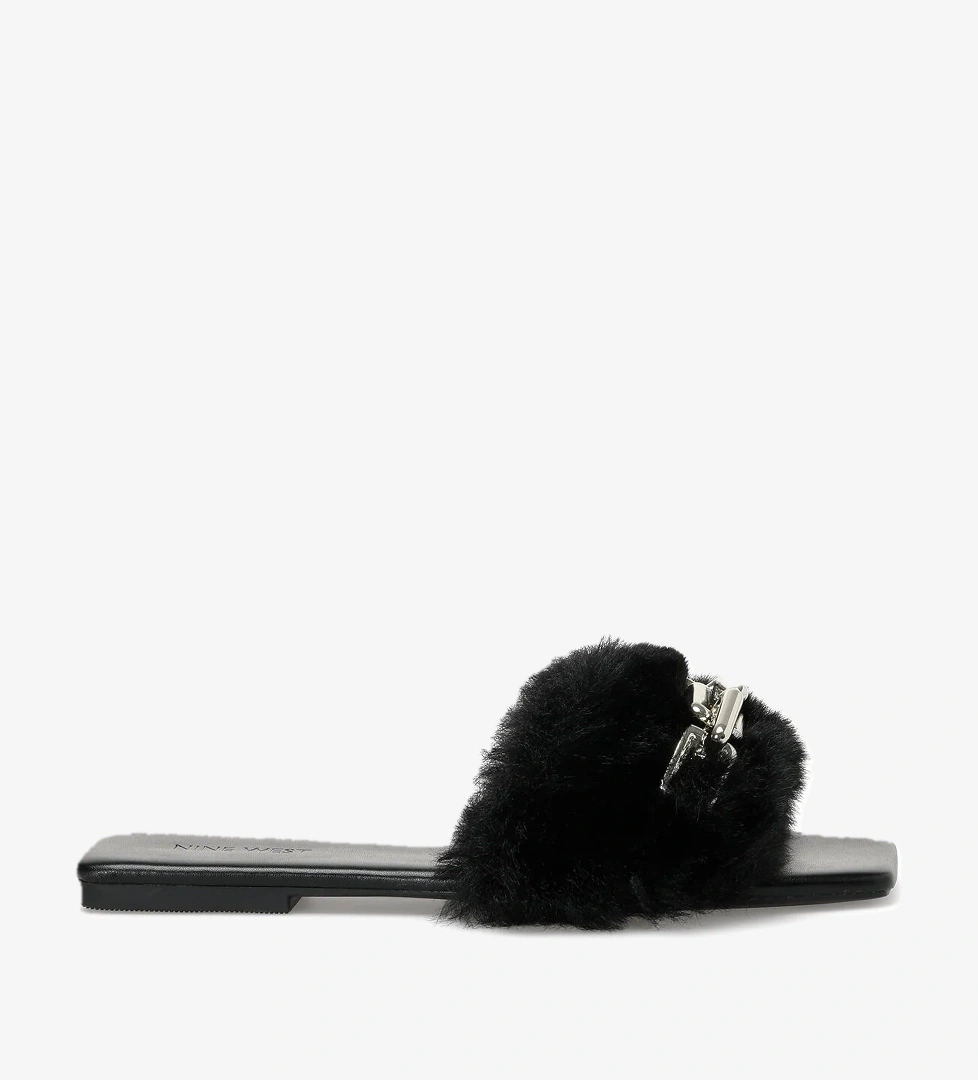 AMORA 2PR Siyah Kadın Düz Terlik - Görsel 1