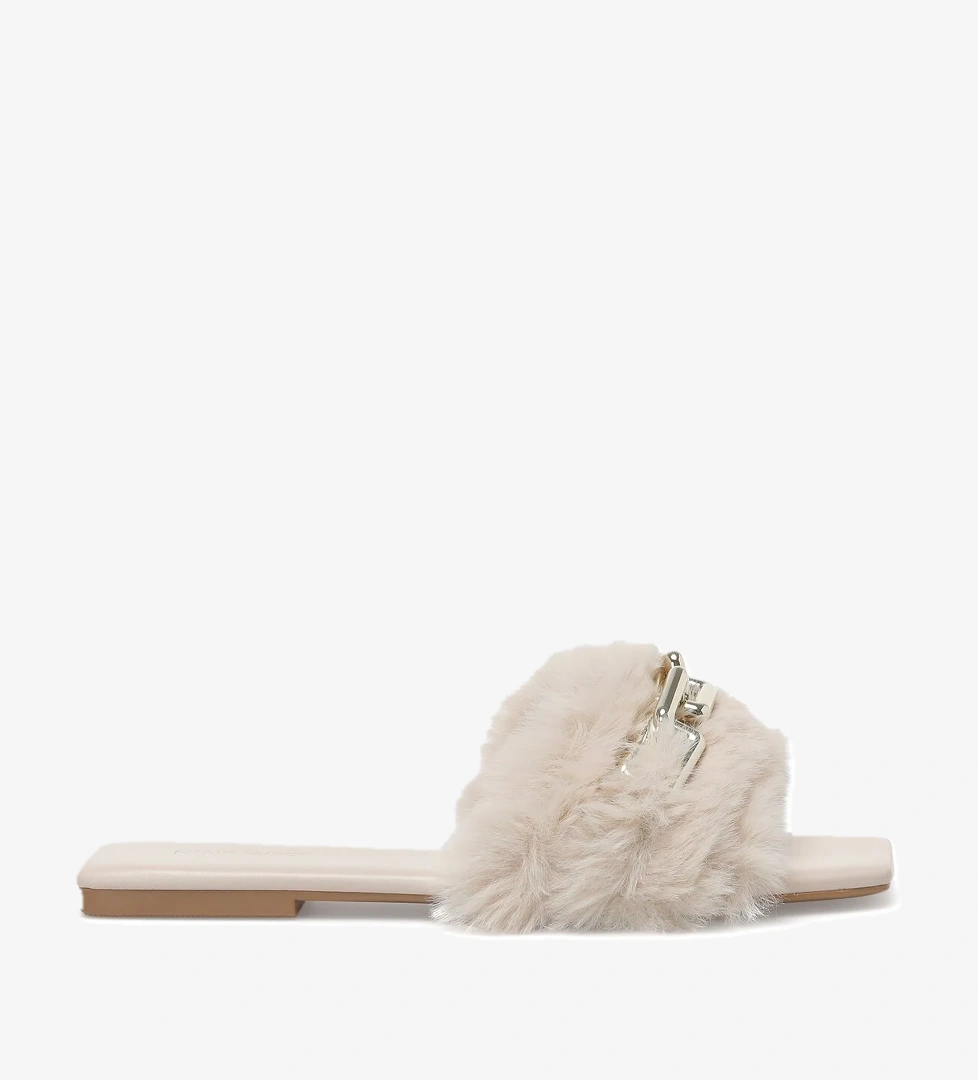 AMORA 2PR Pudra Kadın Düz Terlik - Görsel 1