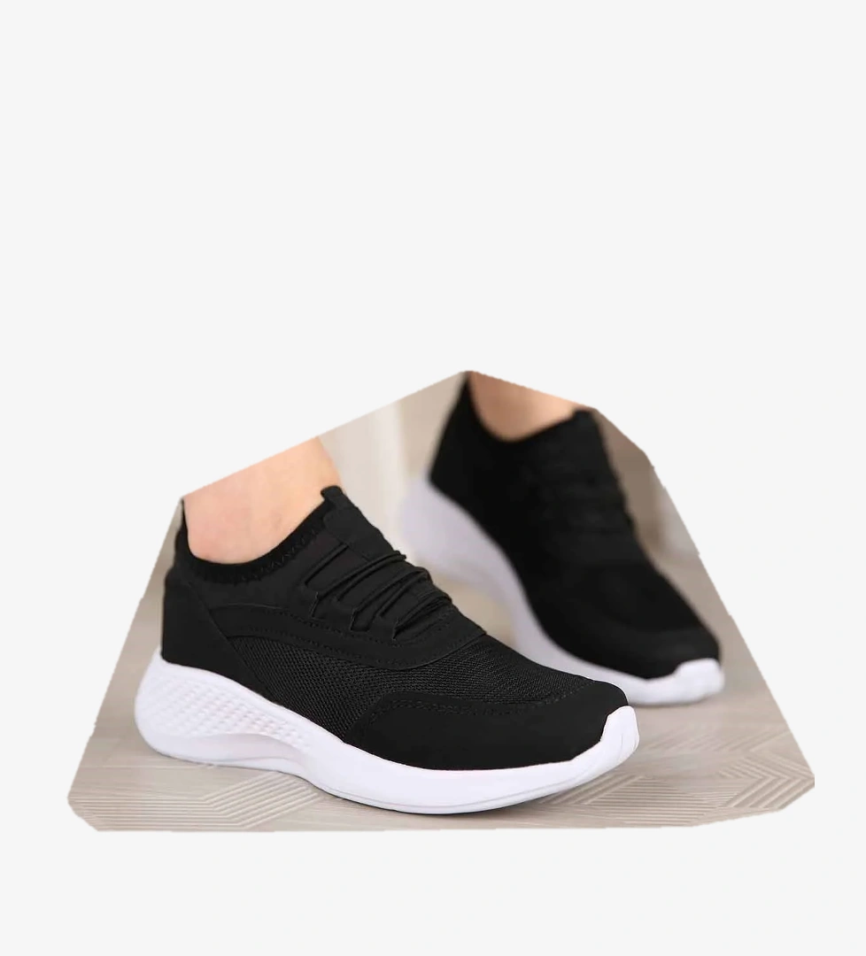 Kadın Spor Ayakkabı SİYAH BEYAZ