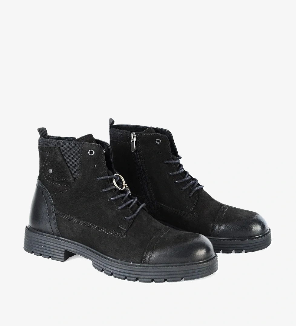 Pierre Cardin 77650 Nubuk Siyah %100 Deri Erkek Bot model görseli