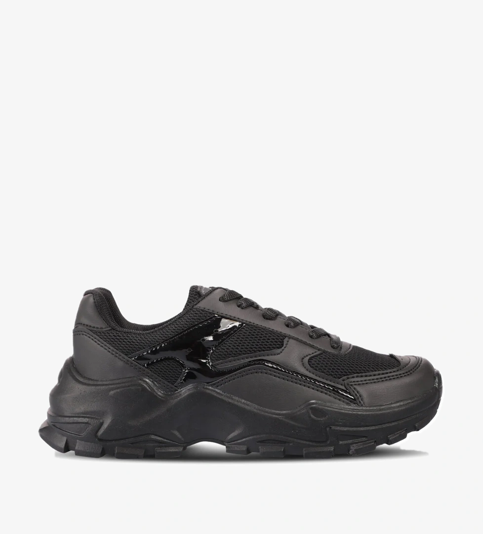 Slazenger ZAK Kadın Sneaker Ayakkabı Siyah Rugan model görseli