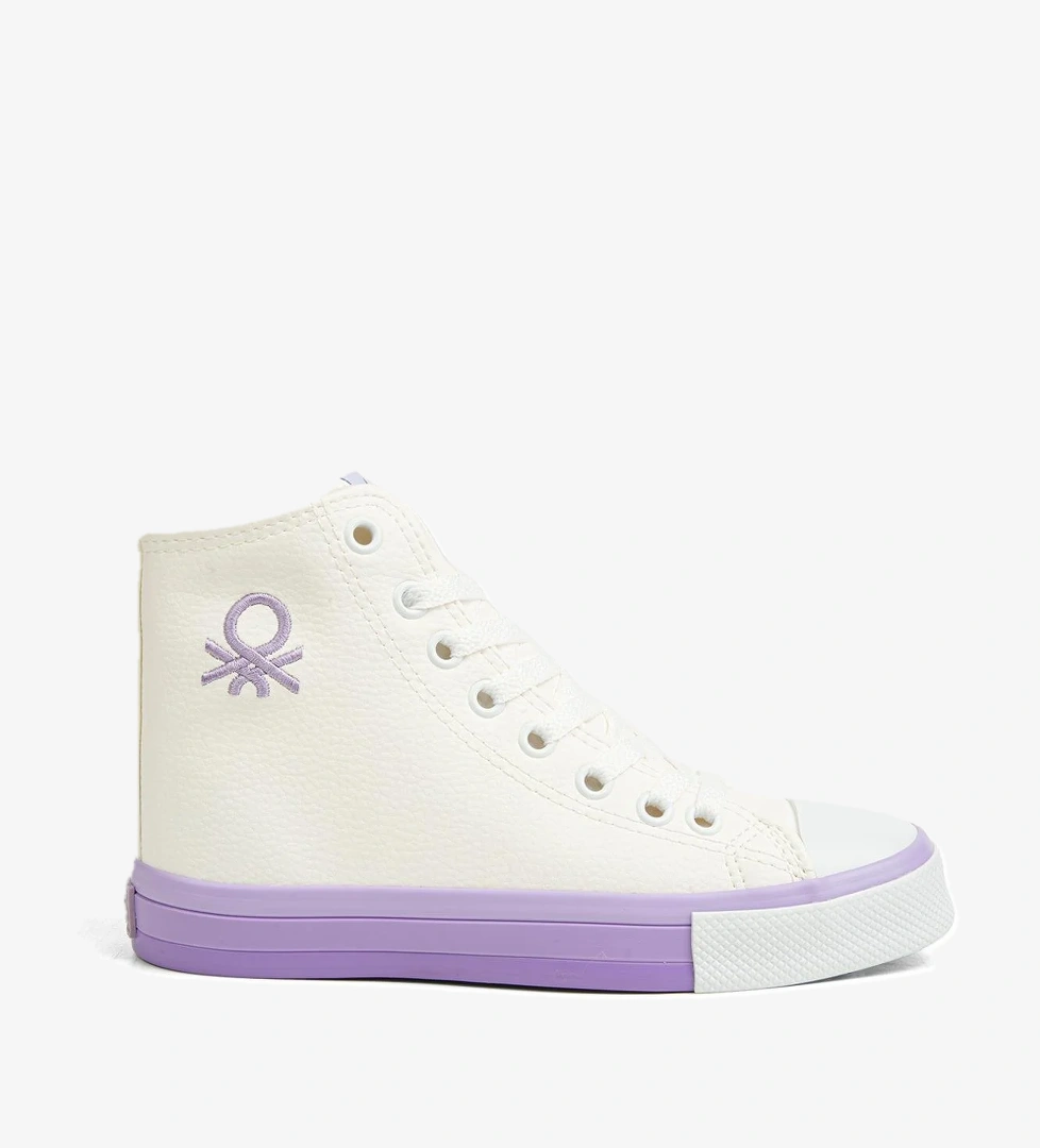 ® | BN-30726 - 3374 Beyaz Lila - Kadın Spor Ayakkabı - Görsel 1