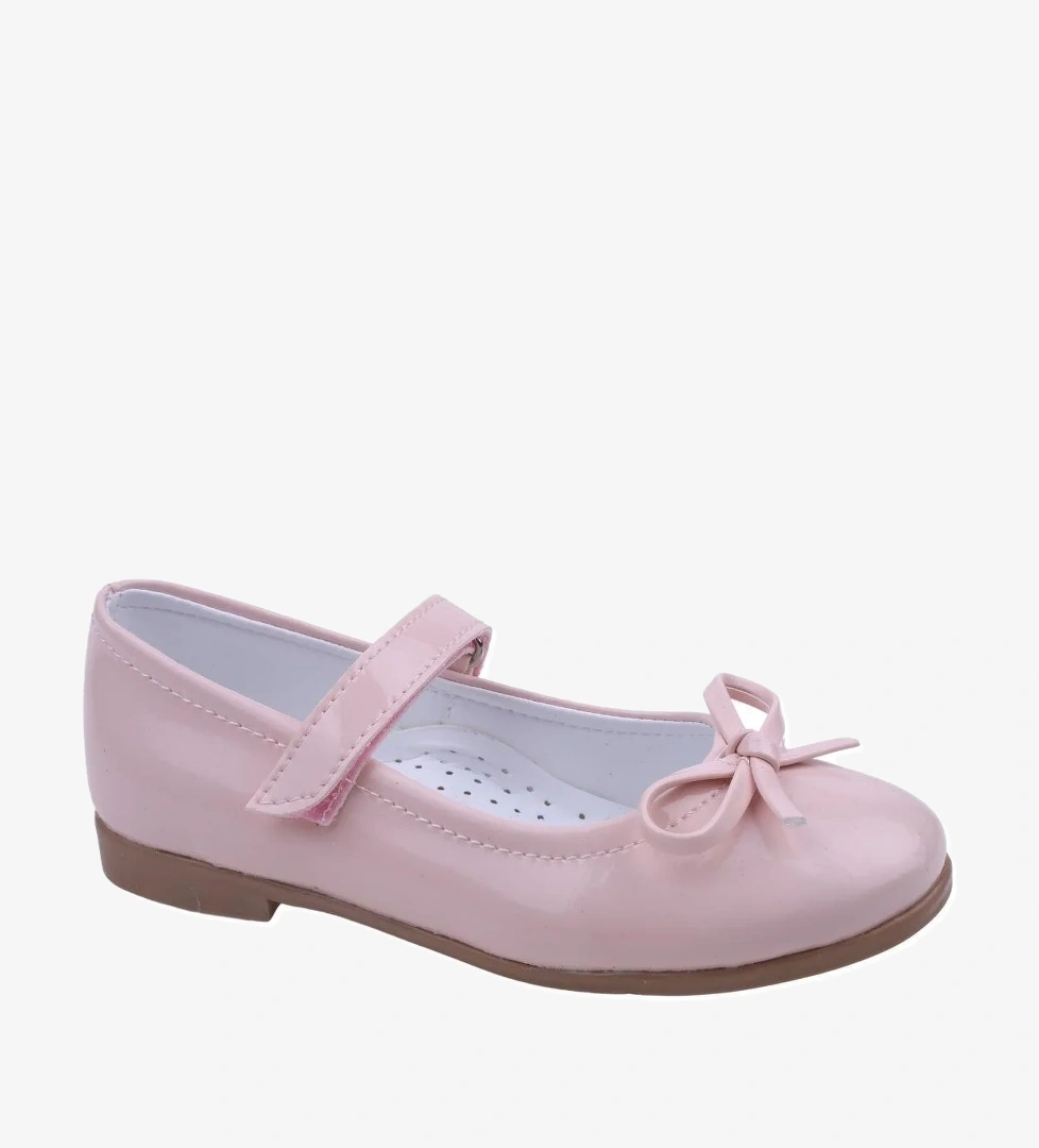 Ortaç 2079 Kız Çocuk Balerin Cırtlı Rugan Babet Ayakkabı