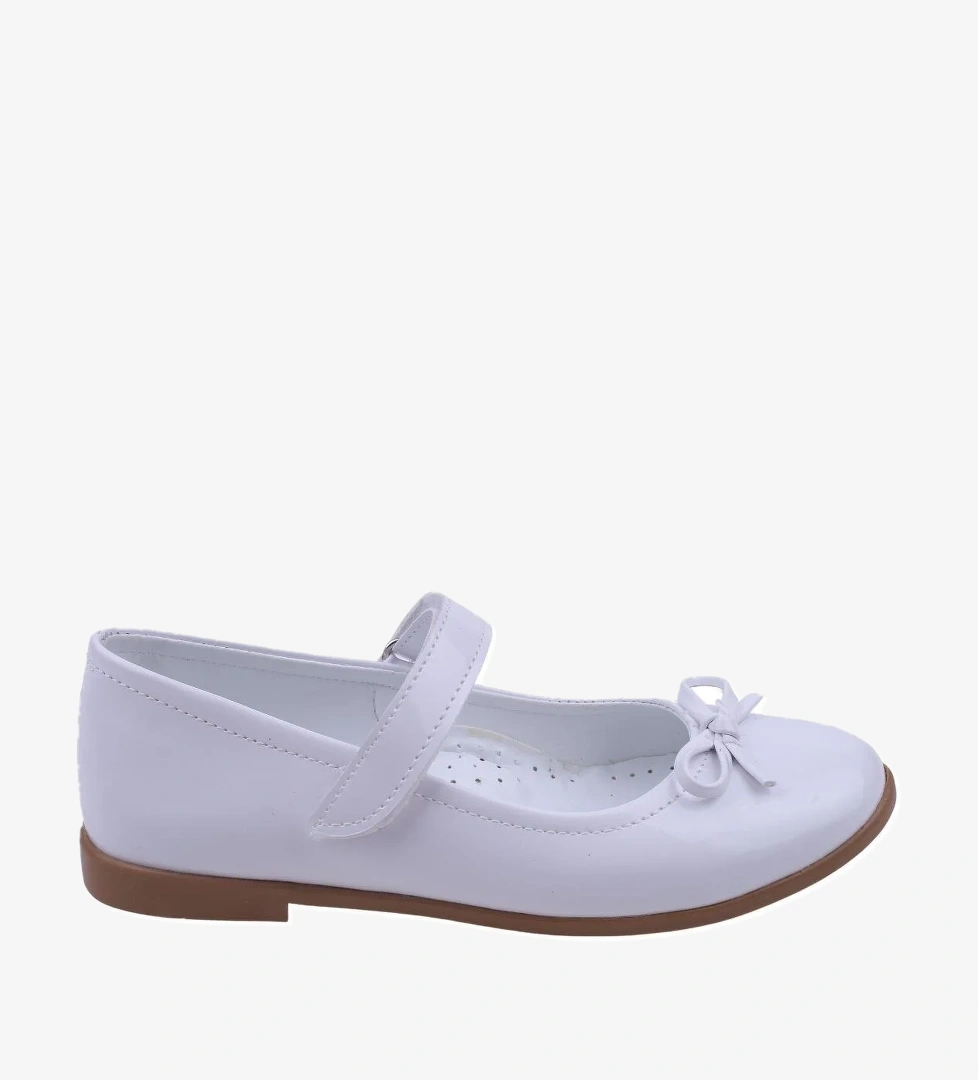 Ortaç 2079 Kız Çocuk Balerin Cırtlı Rugan Babet Ayakkabı