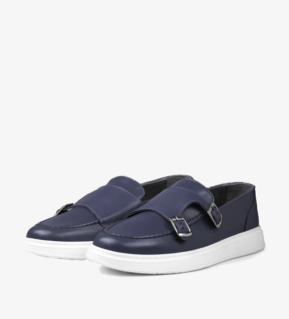 Strap Deri Erkek Günlük Ayakkabı, Loafer Ayakkabı, Günlük Ayakkabı, Hafif Ayakkabı - Görsel 1