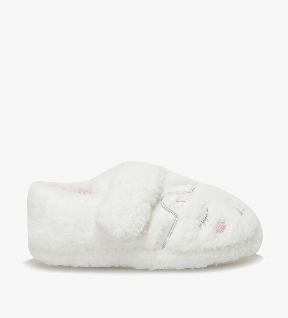 622031.P2PR Beyaz Kız Çocuk Panduf - Görsel 1