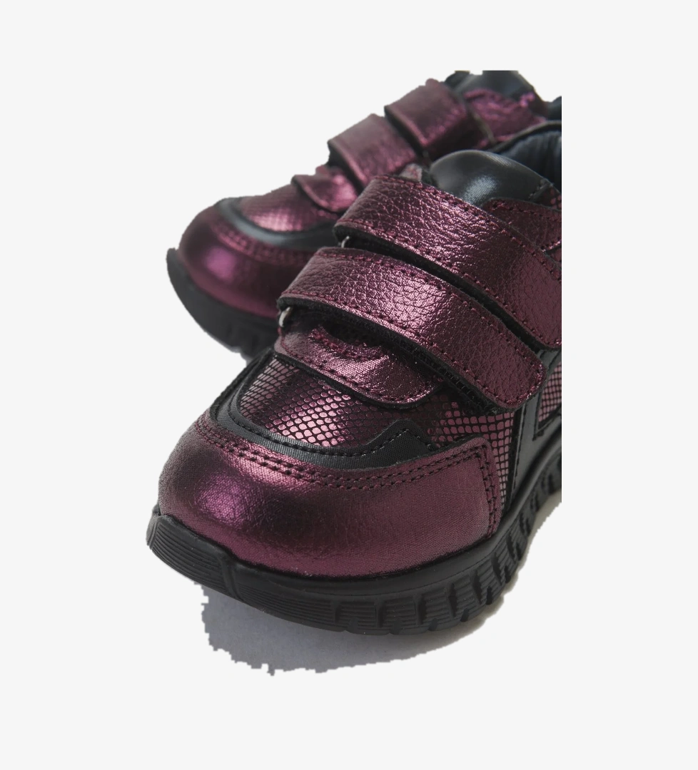 Kız Çocuk Bordo Hakiki Deri Günlük Çocuk Ayakkabı