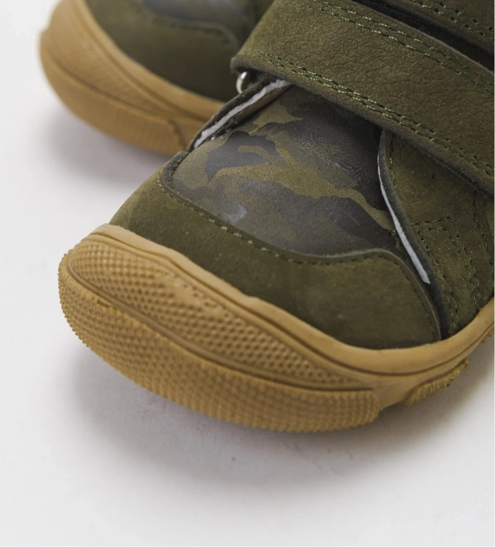 Erkek Çocuk Haki Hakiki Deri İlk Adım Bot