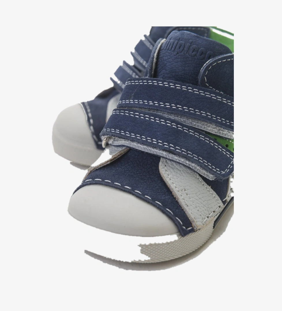 Mnpc Erkek Çocuk Mavi Deri Ortopedik Destekli İlk Adım Bot model görseli