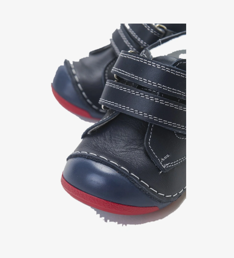 Erkek Çocuk Lacivert Hakiki Deri İlk Adım Bot