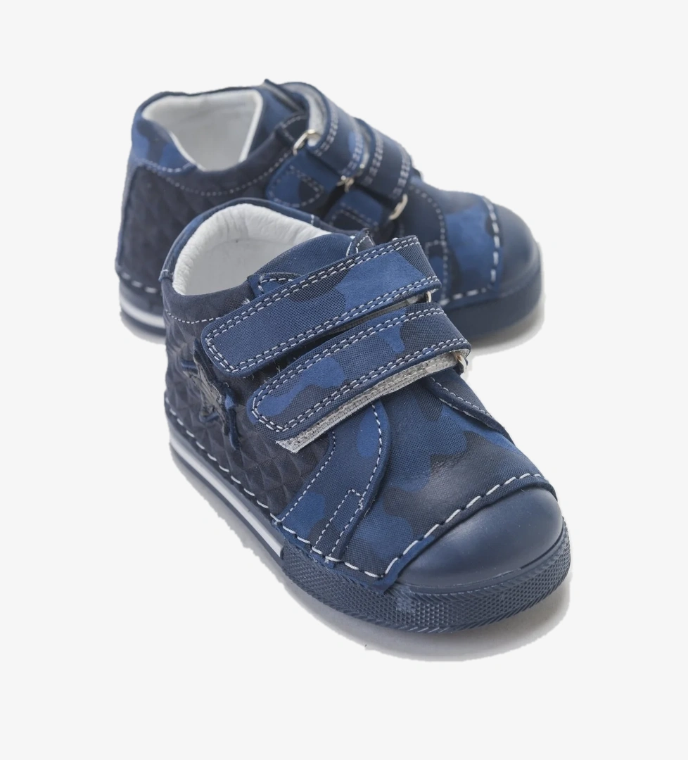 Erkek Çocuk Lacivert Hakiki Deri İlk Adım Günlük Ayakkabı