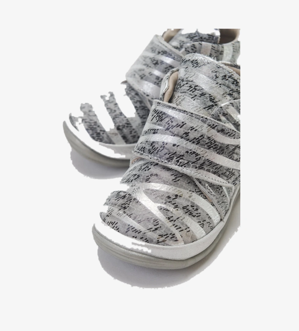 Kız Çocuk Gümüş Hakiki Deri Günlük Çocuk Ayakkabı