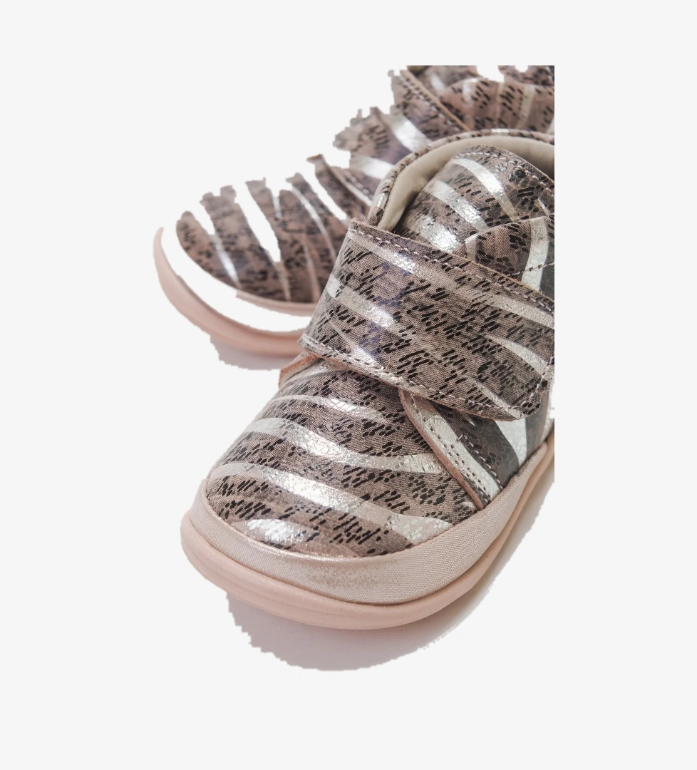 Kız Çocuk Pudra Hakiki Deri Günlük Çocuk Ayakkabı - Görsel 1