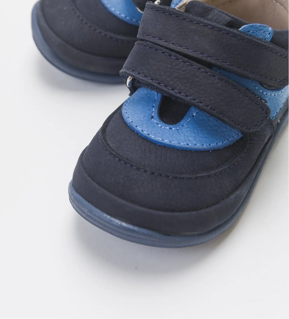 Erkek Çocuk Lacivert Hakiki Deri İlk Adım Günlük Ayakkabı