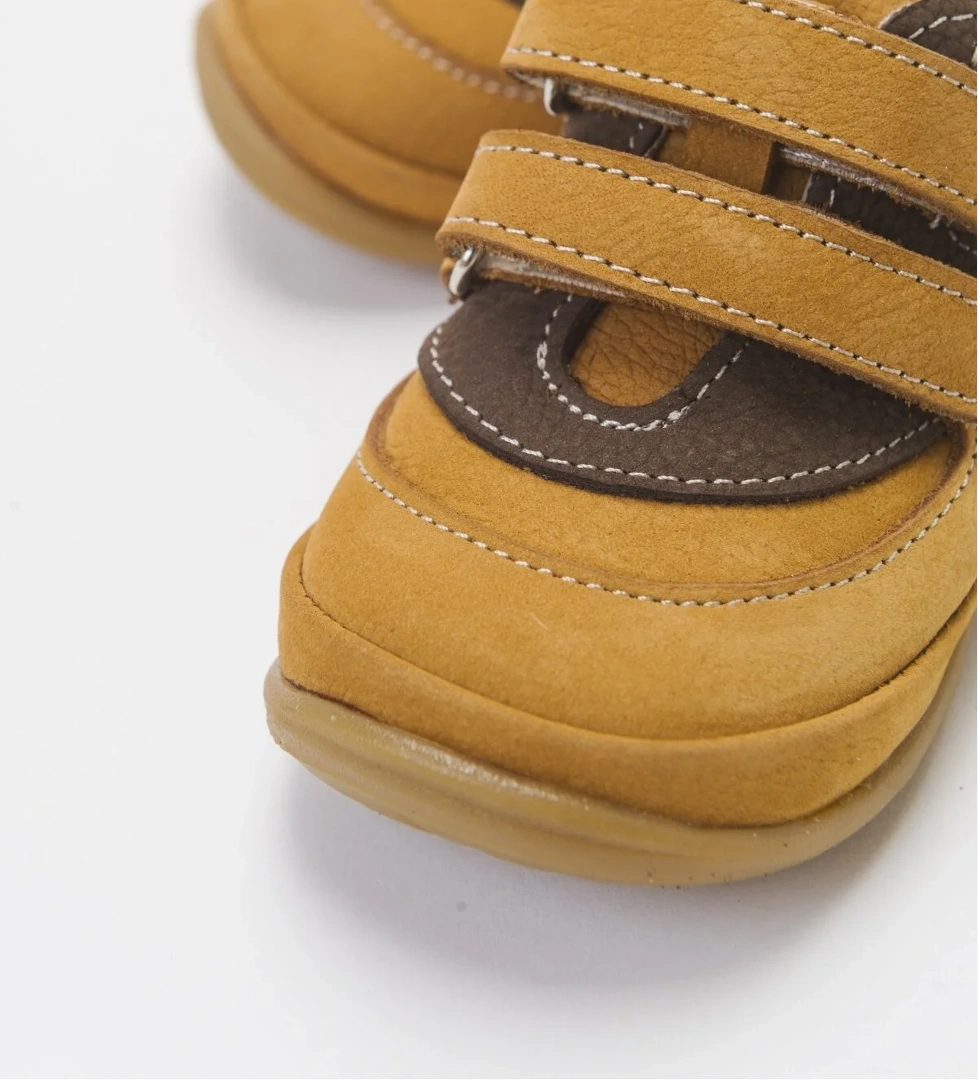 Erkek Çocuk Sarı Hakiki Deri İlk Adım Günlük Ayakkabı