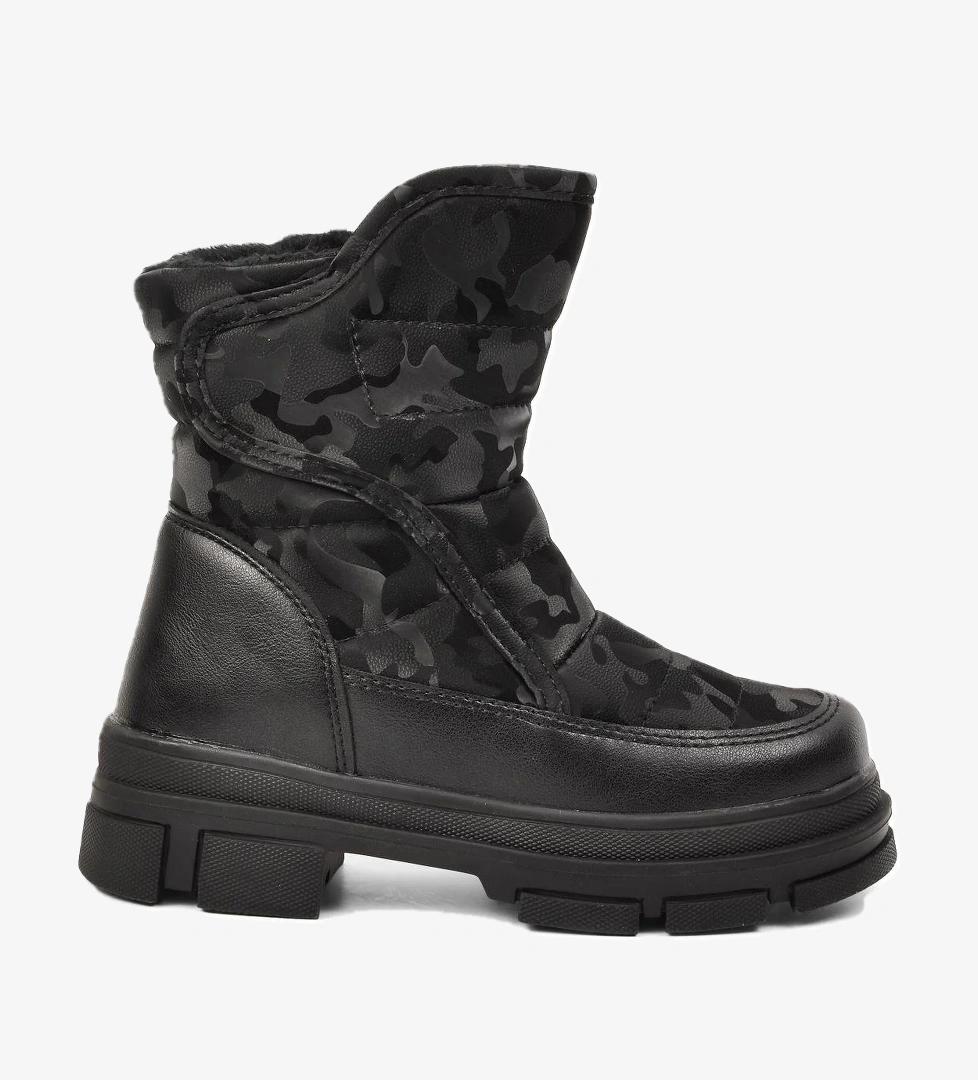 Belz-F Siyah İçi Kürklü Fermuarlı Çocuk Kar Botu - Görsel 1