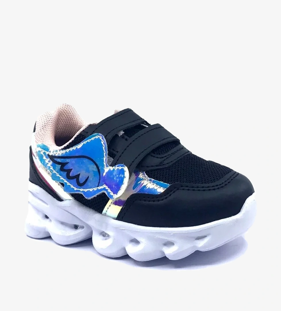 Melek Ortepedik Siyah Kız Çocuk Günlük Spor Ayakkabı - Görsel 1