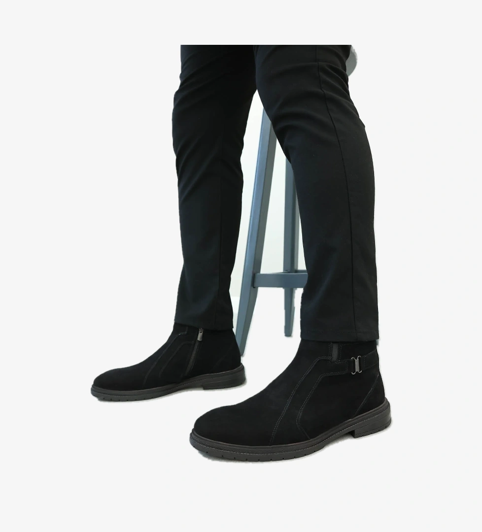 Hakiki Deri Kürklü Erkek Klasik Bot 711KMA4020 - Görsel 1