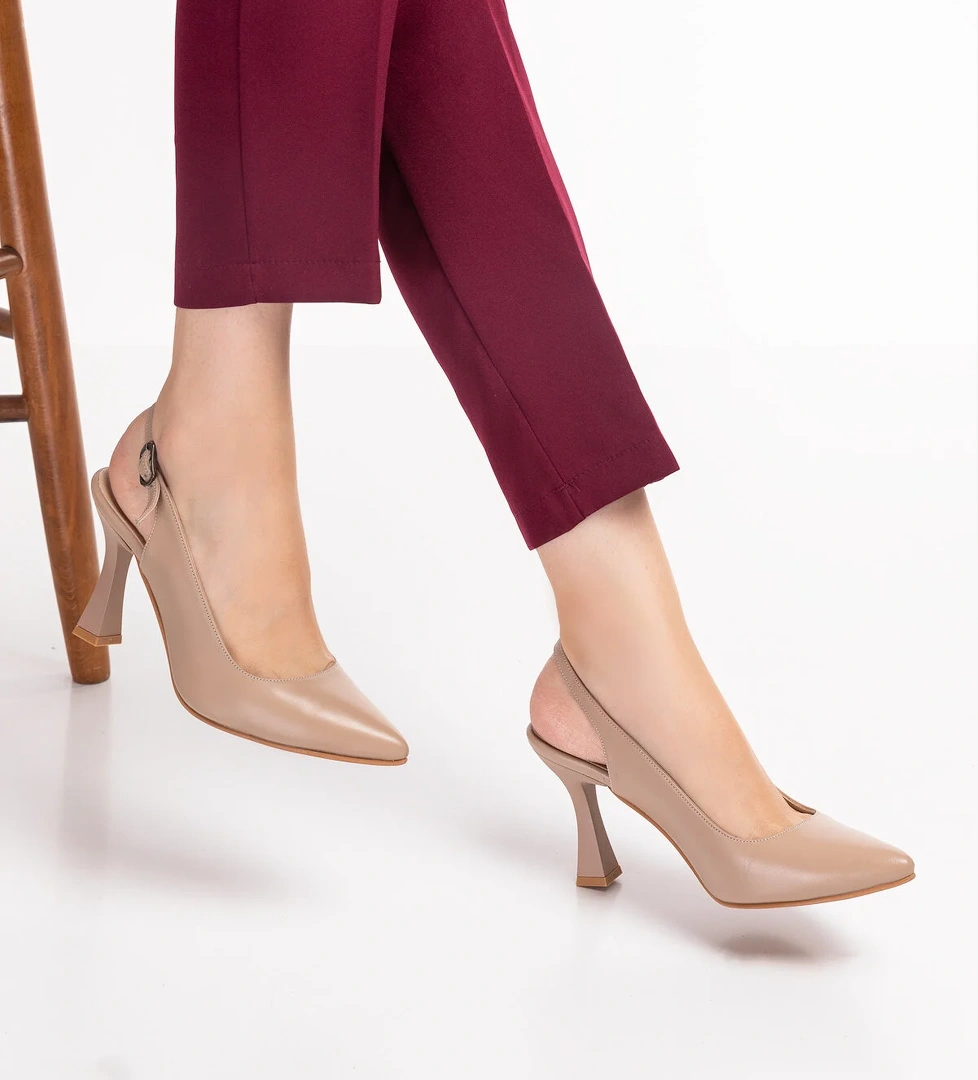 Gondol Kadın Hakiki Deri Stiletto Ayakkabı şhn.824 - Görsel 1