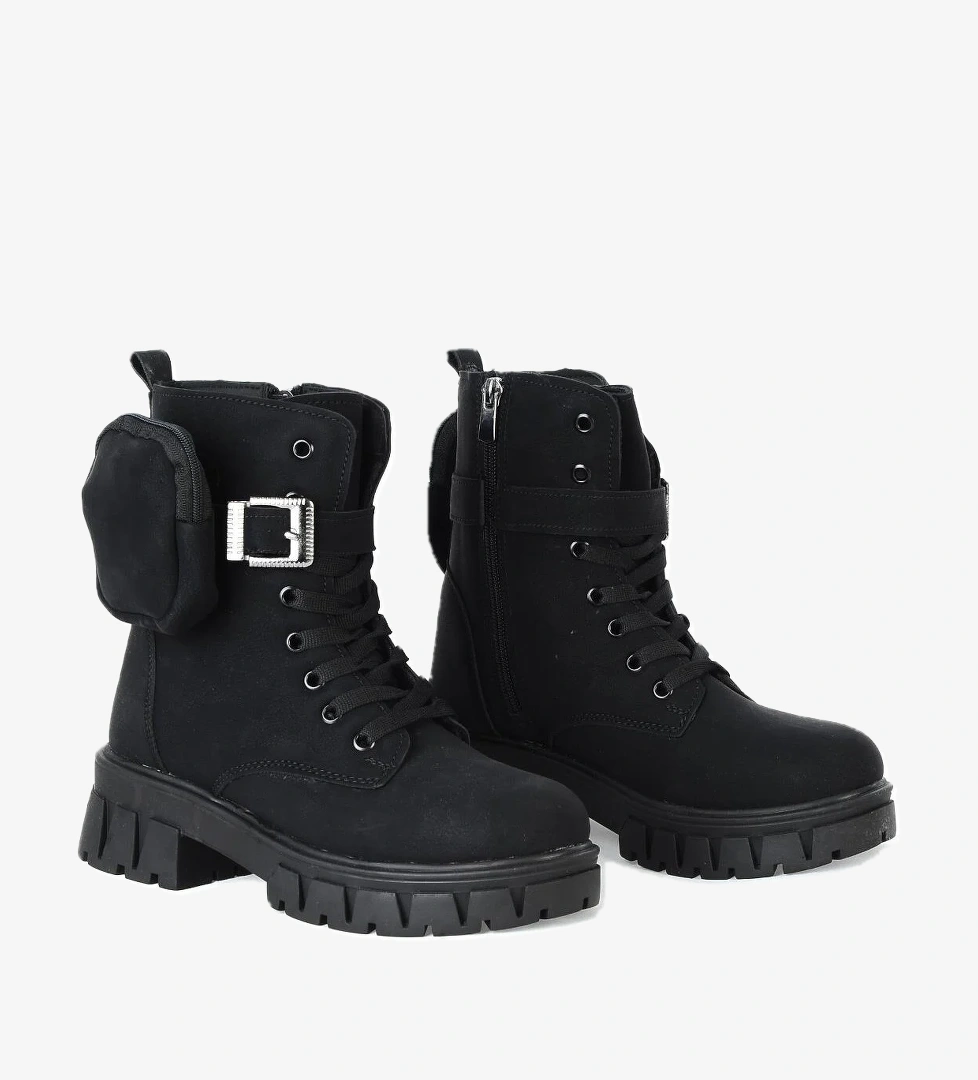 Twingo 7640 Siyah Zümrüt Kadın Düz Bot - Görsel 1