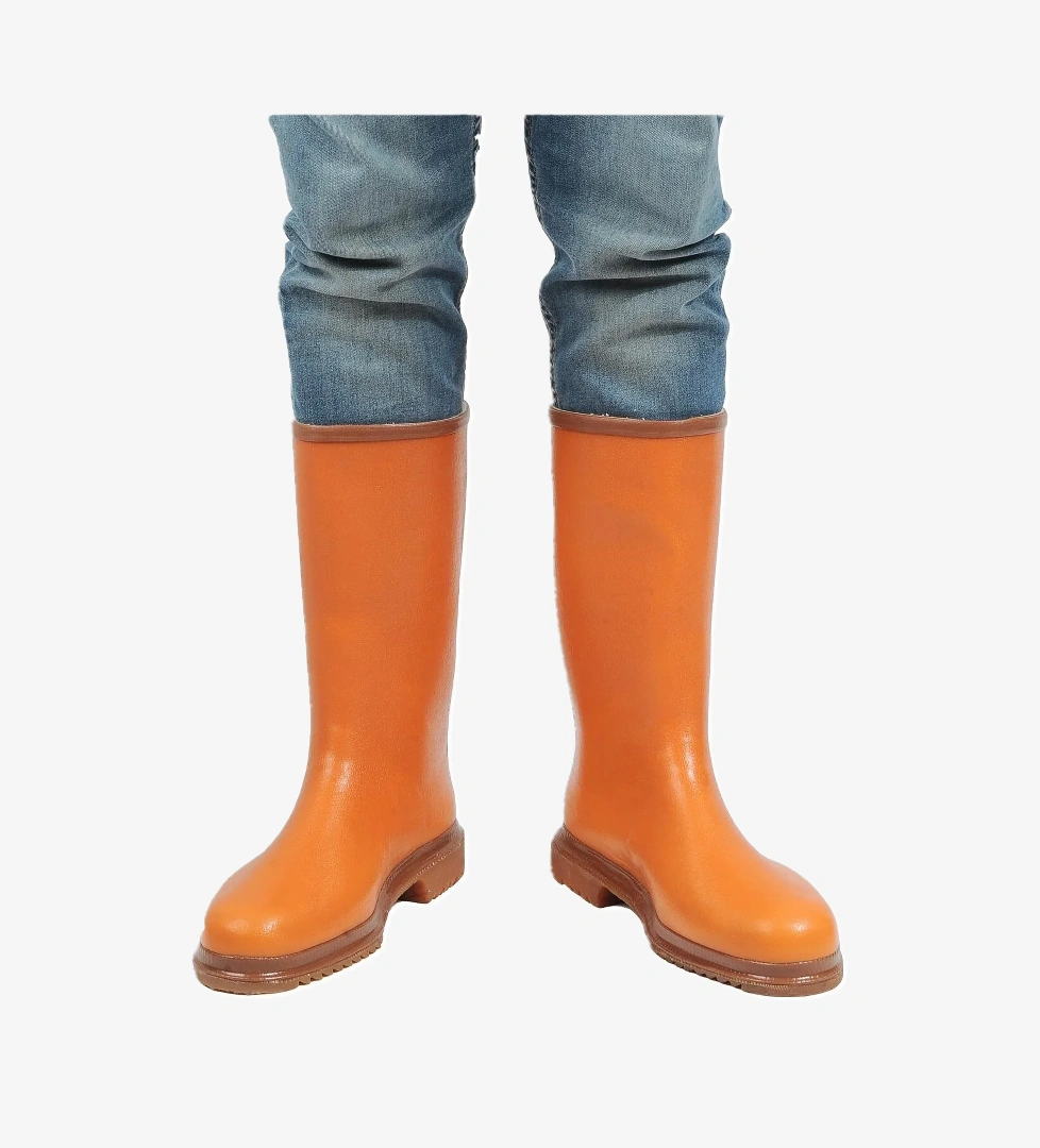 Derby Kısa Turuncu Su Geçirmez Erkek Krep Çizme model görseli