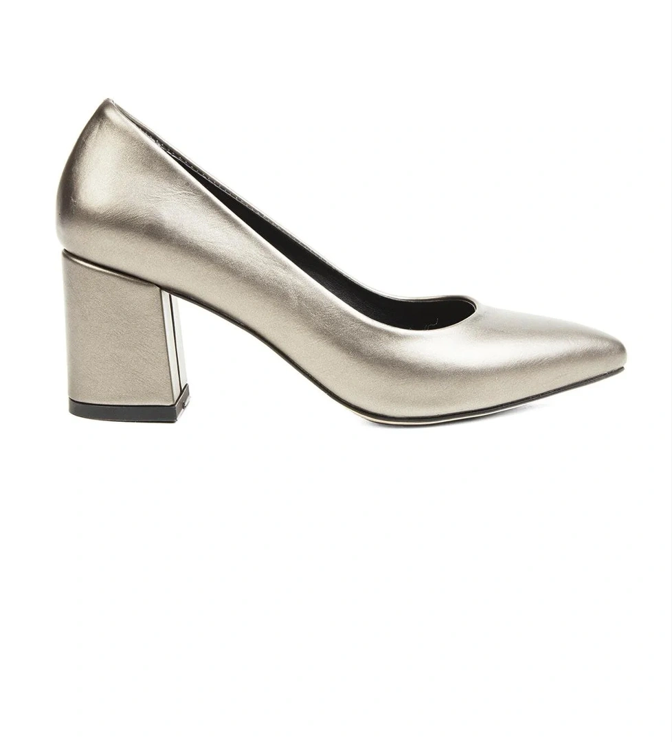 ® | PC-50176 - 3066 Platin - Kadın Topuklu Ayakkabı - Görsel 1
