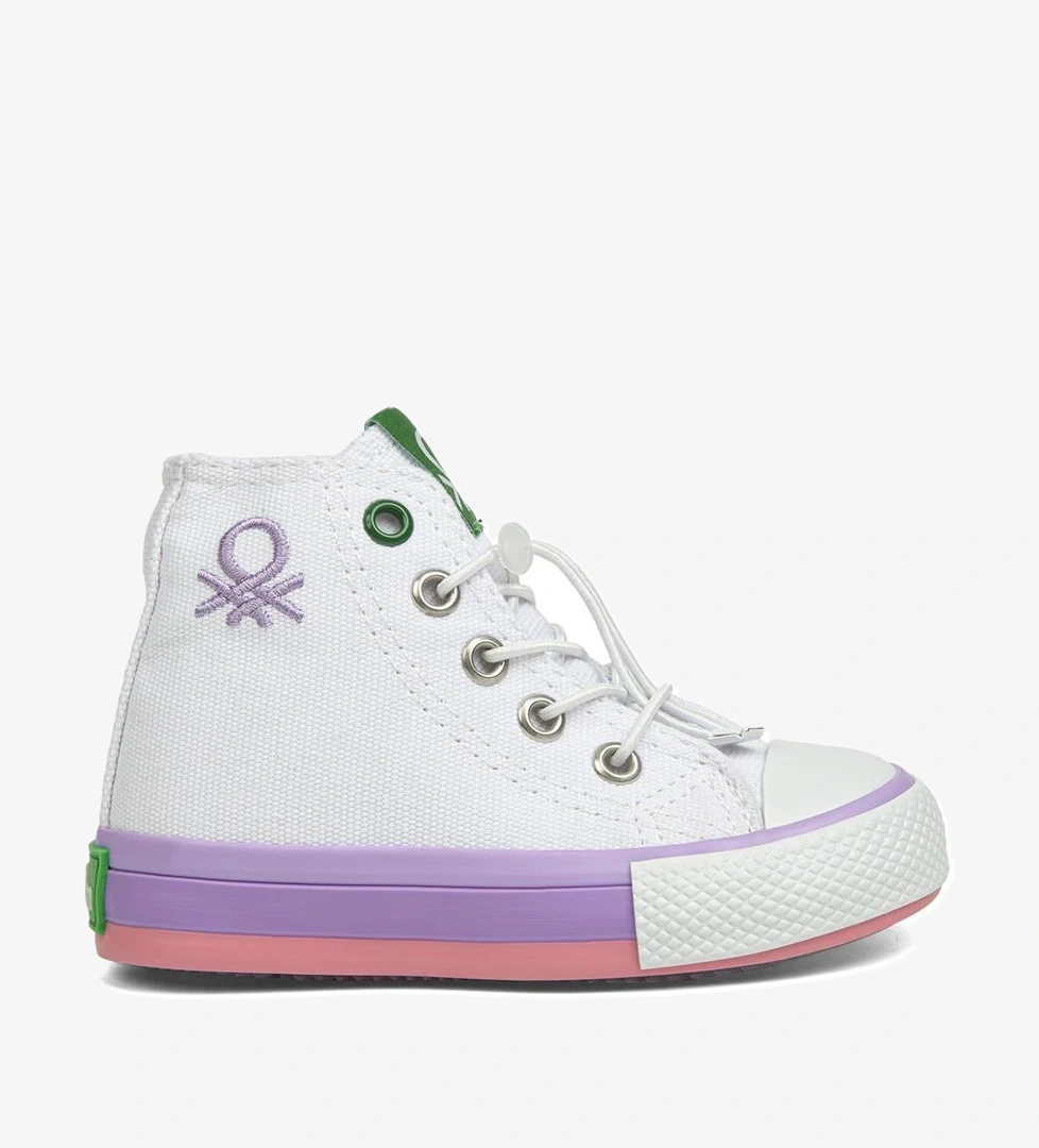 ® | BN-30650 - 3394 Beyaz Lila - Çocuk Spor Ayakkabı - Görsel 1