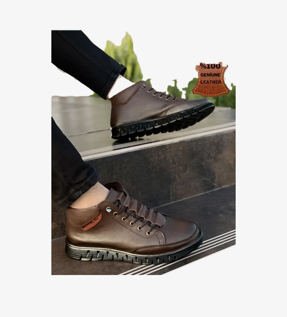 Muggo COSTA Garantili Erkek Hakiki Deri Bot - Görsel 1