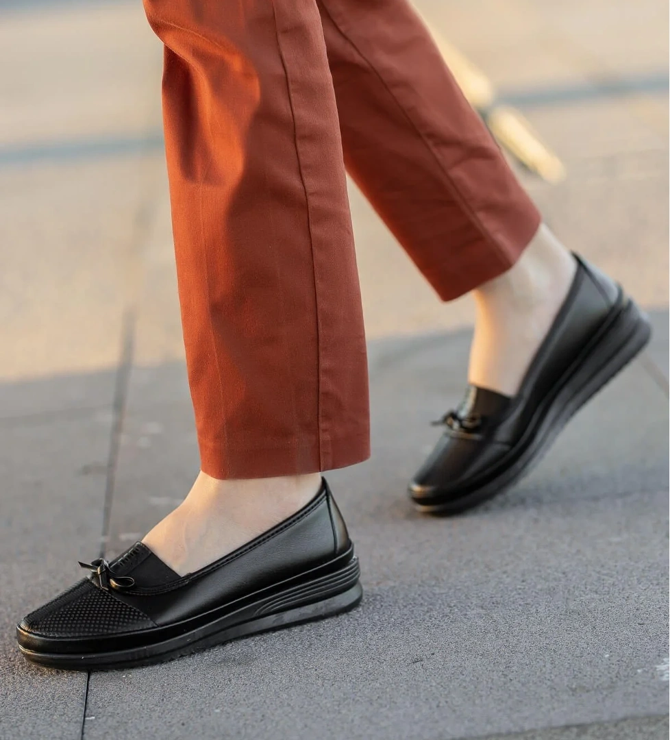 Ccway Kaydırmaz Taban Kadın Babet SİYAH CİLT model görseli