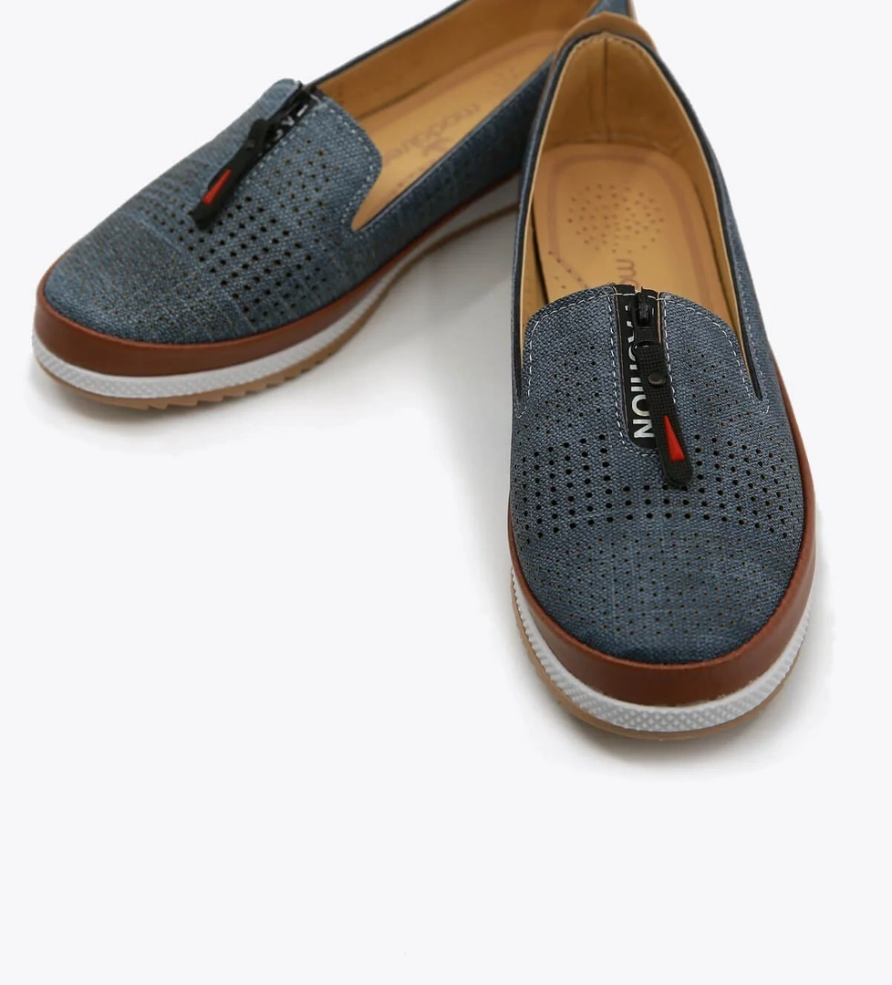 Kadın Fermuarlı Babet LACİ KOT