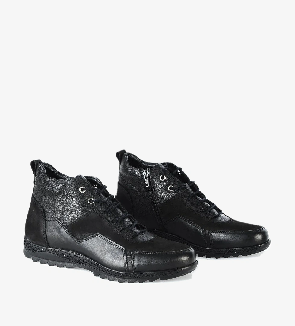 M.p MP 222-4853Mr Siyah Nubuk Deri Erkek Bot model görseli