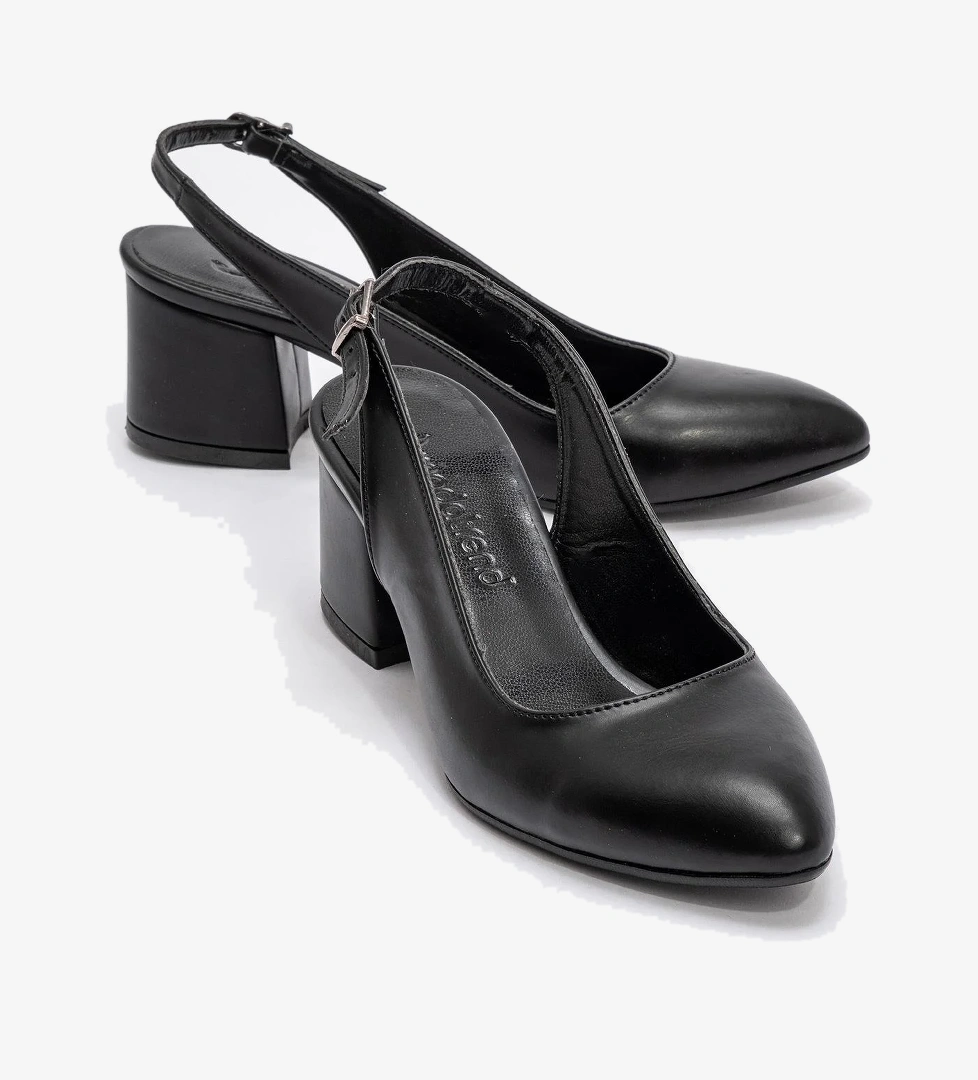 Kadın Günlük Topuklu Ayakkabı SİYAH CİLT